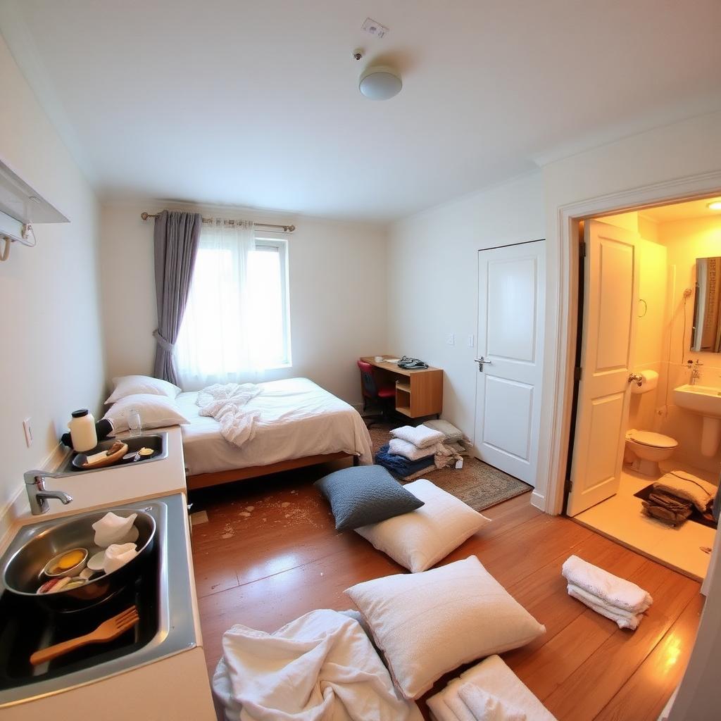 1 bedroom Airbnb turnaround before cleaning in Digbeth